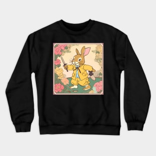 Cute Bunny Playing Combat Sports Kendo and Fencing Rabbit Lover Since Young Crewneck Sweatshirt